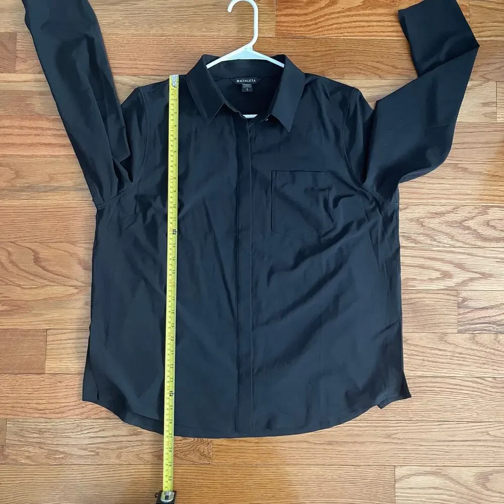 Athleta Everlasting Top Womens Large Black Athletic Performance Short Sleeve - Picture 7 of 9